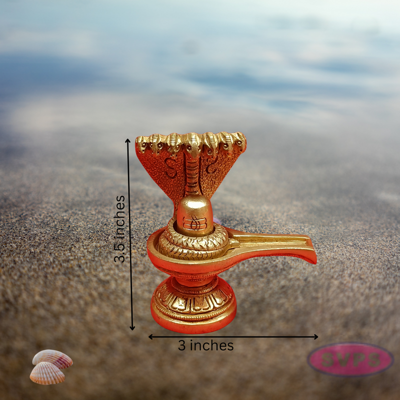 Brass Shiva Lingam With Naga Devar