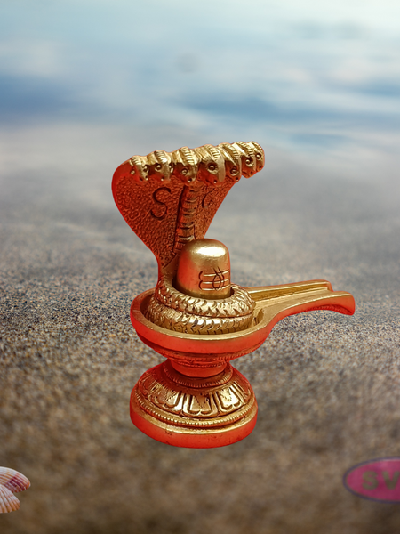 Brass Shiva Lingam With Naga Devar