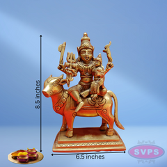 Brass Sivan Parvathi Seated On Nandi