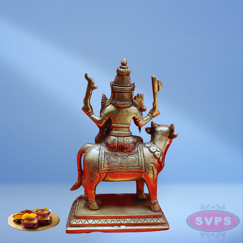 Brass Sivan Parvathi Seated On Nandi