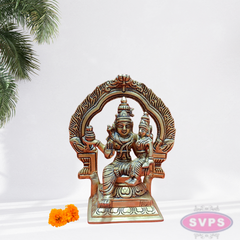 Brass Sivan Parvathi With Arch /6 Inches