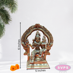 Brass Sivan Parvathi With Arch /6 Inches