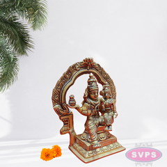 Brass Sivan Parvathi With Arch /6 Inches