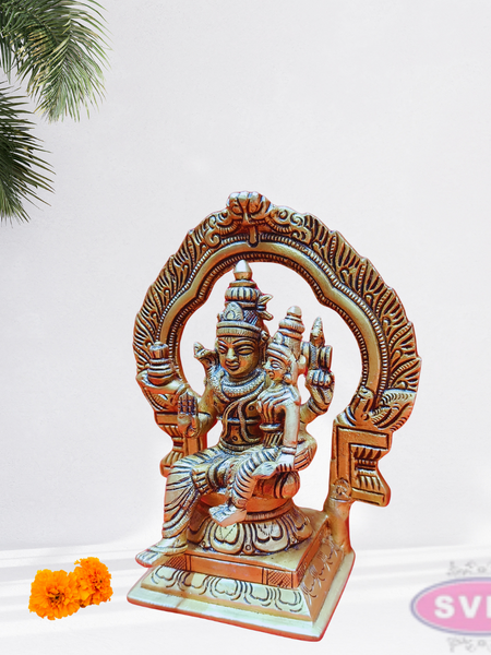 Brass Sivan Parvathi With Arch /6 Inches
