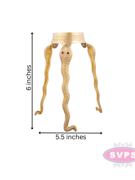 Brass Snake Design Naag Jalabhishek Stand