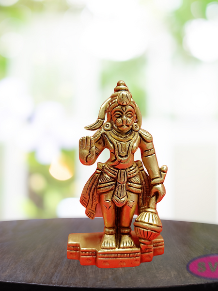 Brass Sri Anjaneya  Blessings / Altar / Car Dashboard