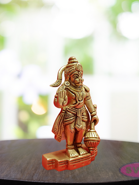 Brass Sri Anjaneya  Blessings / Altar / Car Dashboard