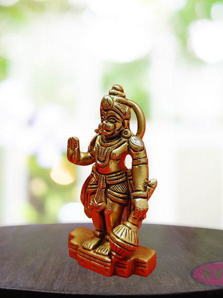 Brass Sri Anjaneya  Blessings / Altar / Car Dashboard