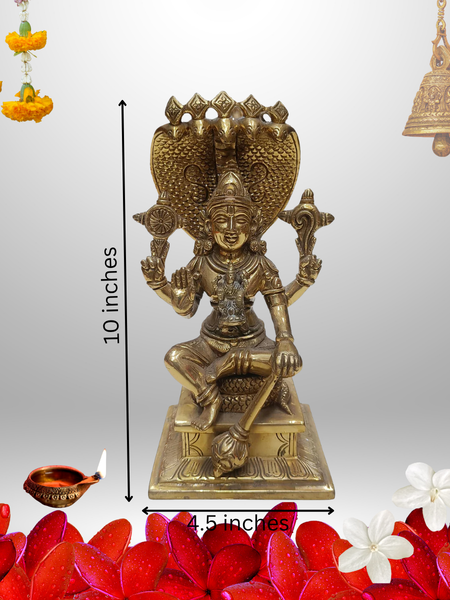Brass Sri Vishnu With Mahalakshmi Thayar