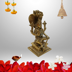 Brass Sri Vishnu With Mahalakshmi Thayar
