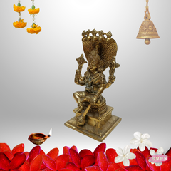 Brass Sri Vishnu With Mahalakshmi Thayar