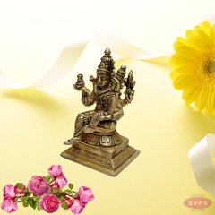 Brass Swarna Akarshana Bhairavar / 5 Inches