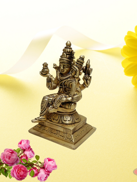 Brass Swarna Akarshana Bhairavar / 5 Inches