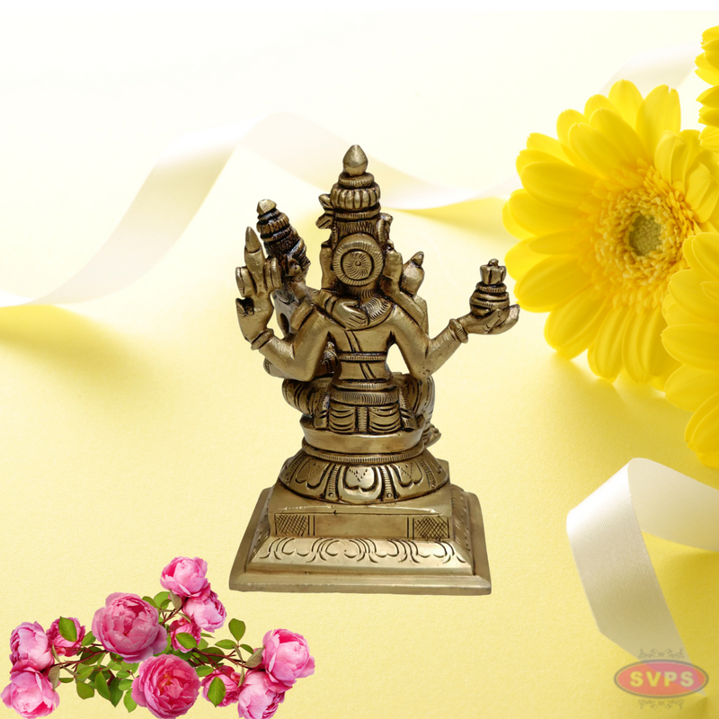 Brass Swarna Akarshana Bhairavar / 5 Inches