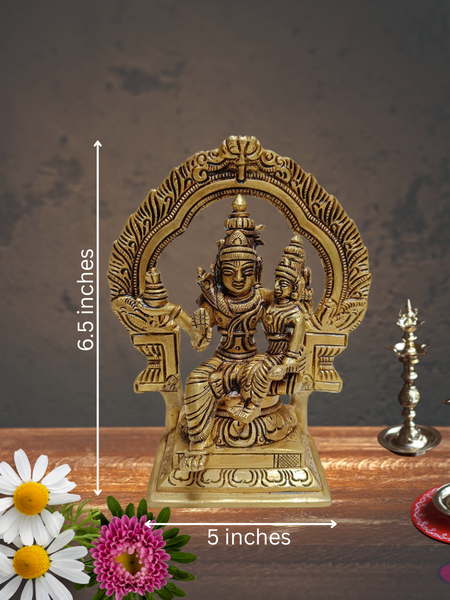 Brass Swarna Akarshana Bhairavar With Arch