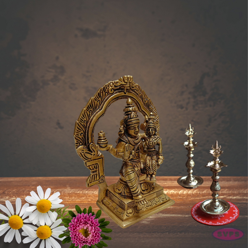 Brass Swarna Akarshana Bhairavar With Arch