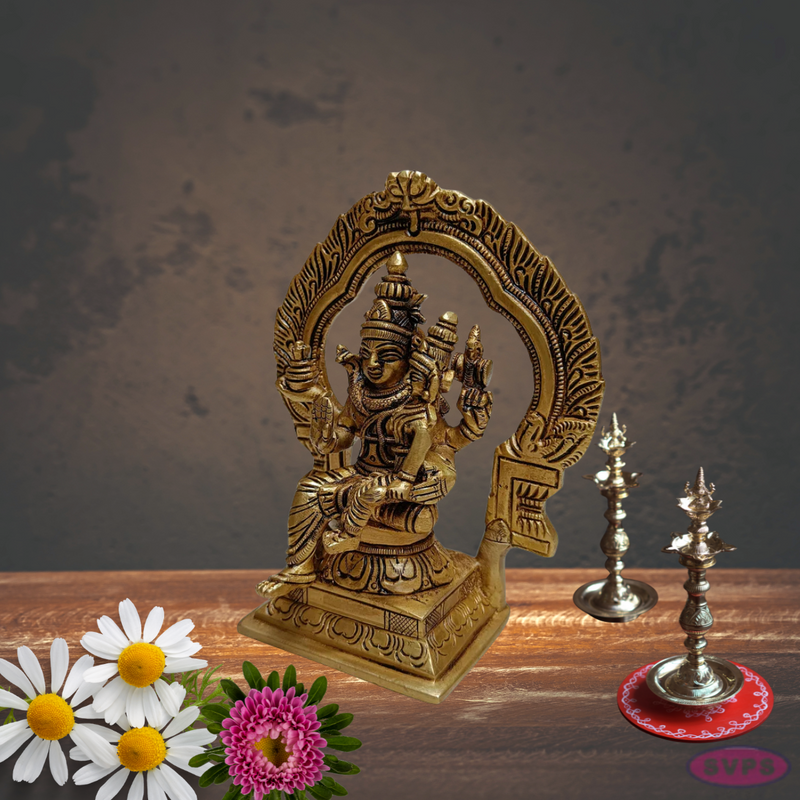 Brass Swarna Akarshana Bhairavar With Arch