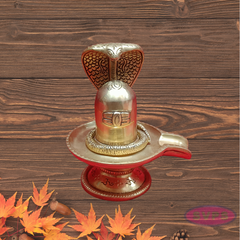 Brass Swastik Shiva Lingam With Adisesha