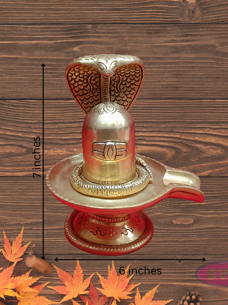 Brass Swastik Shiva Lingam With Adisesha