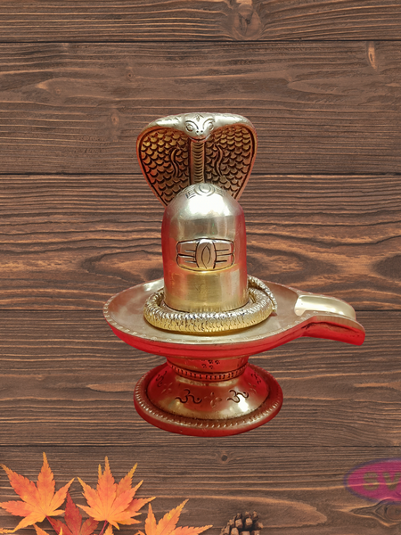 Brass Swastik Shiva Lingam With Adisesha