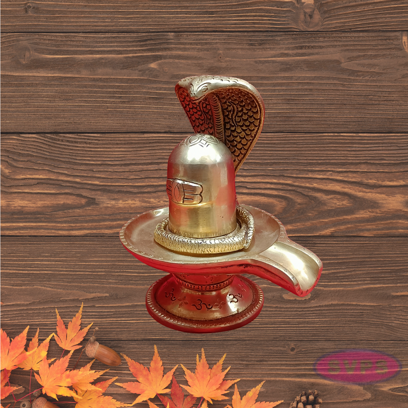 Brass Swastik Shiva Lingam With Adisesha