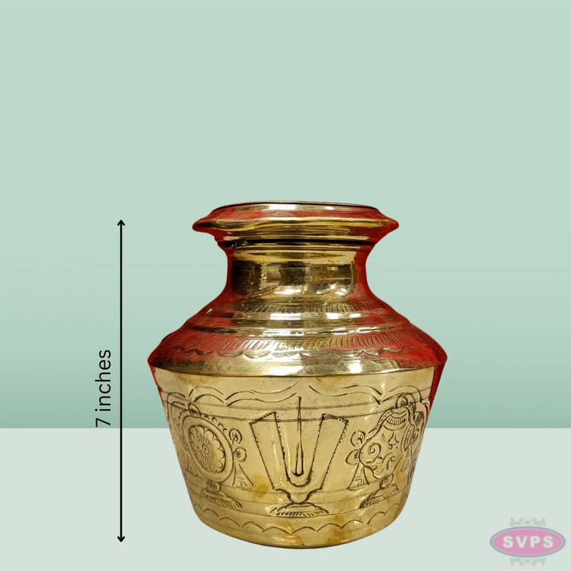 Brass Thenkalai Tiruman Naamam Sangu Chakra Kudam