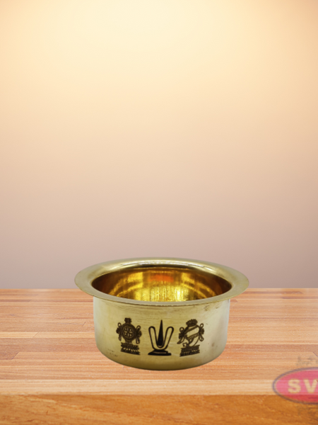 Brass Tiruman Kumkum / Chandan Cup