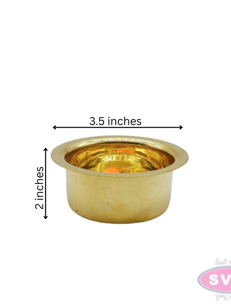 Brass Tiruman Kumkum / Chandan Cup