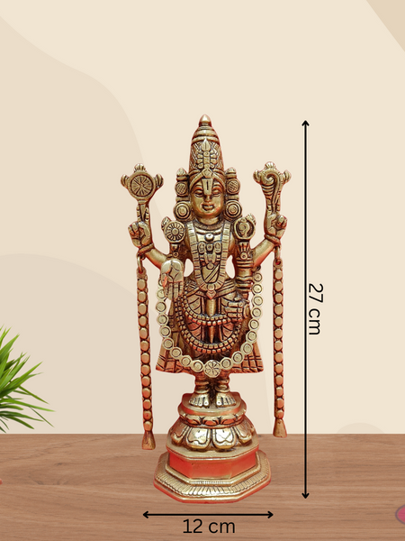 Brass Tirupati Balaji Standing / Home Altar