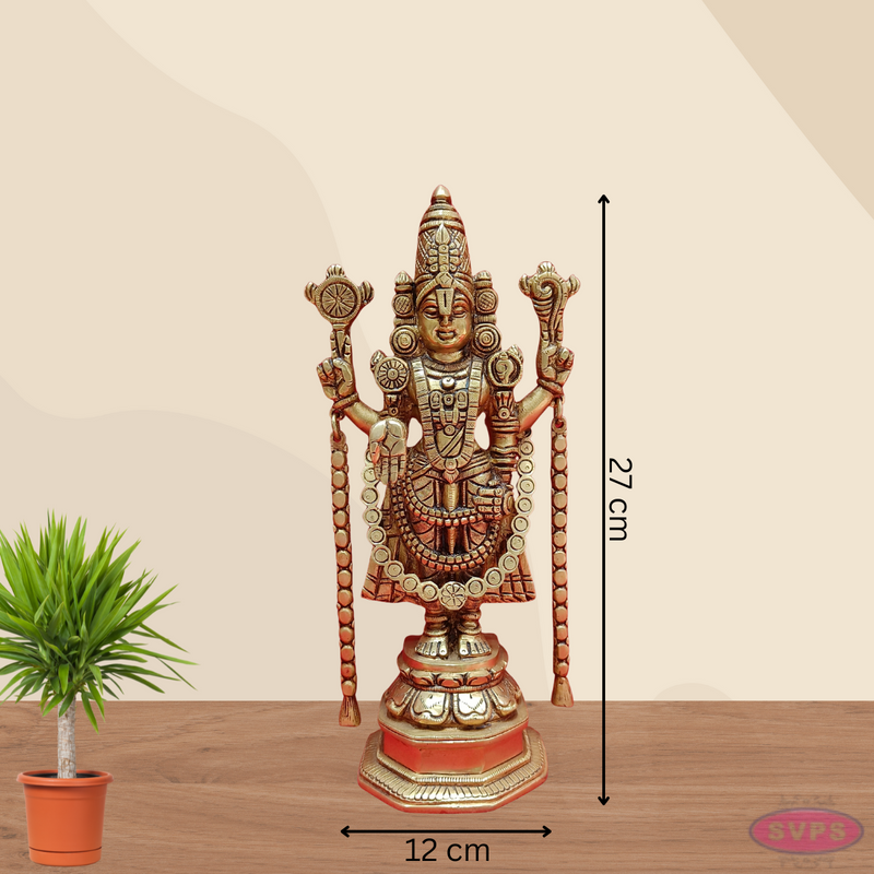 Brass Tirupati Balaji Standing / Home Altar