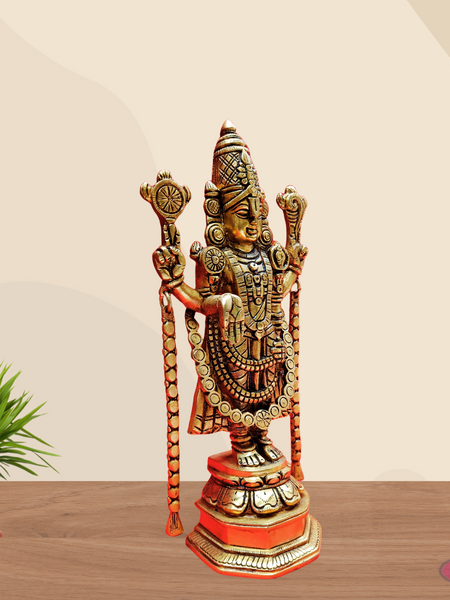 Brass Tirupati Balaji Standing / Home Altar