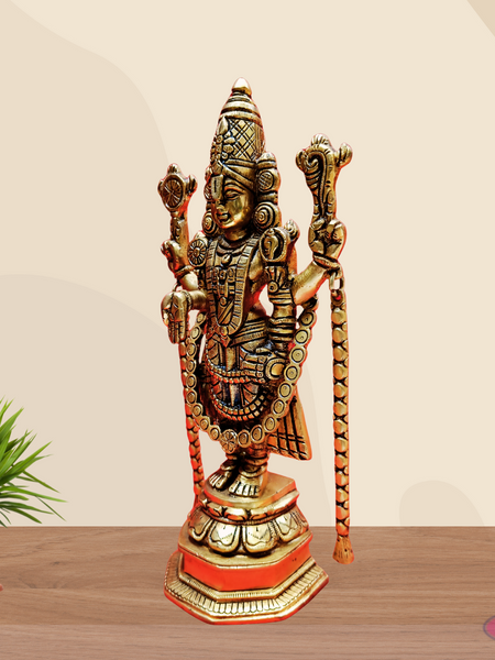 Brass Tirupati Balaji Standing / Home Altar