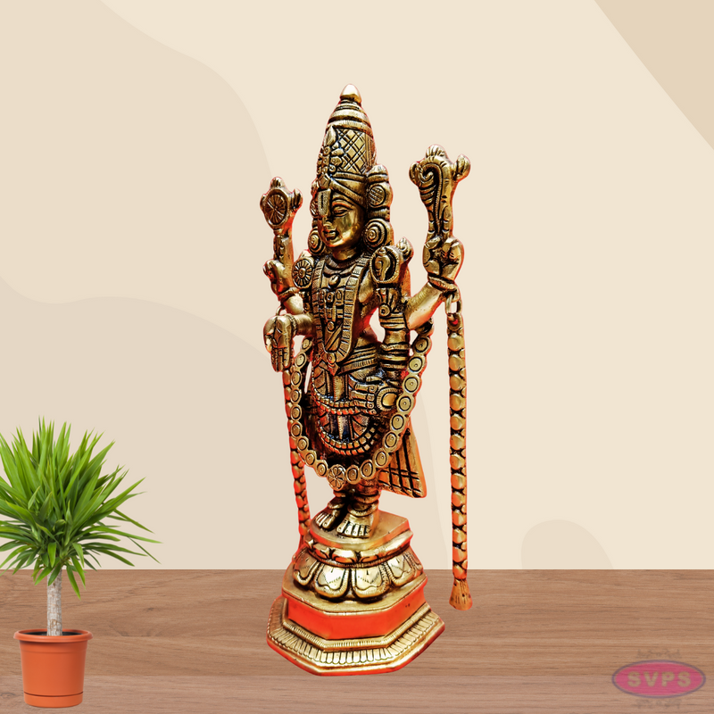 Brass Tirupati Balaji Standing / Home Altar