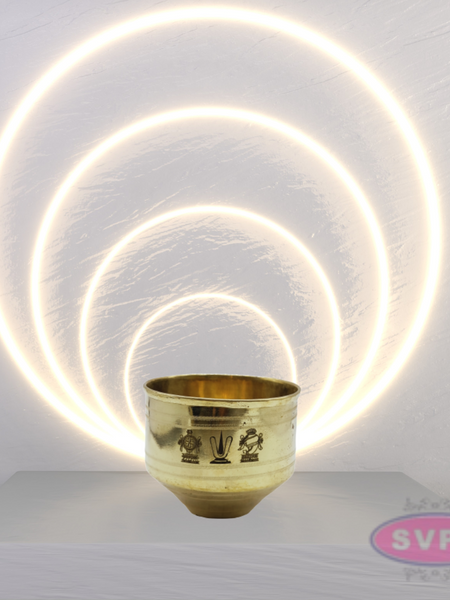 Brass Vattil Thiruman Sangu Chakram / 4 Inches Diameter