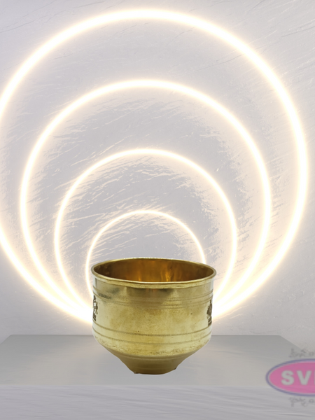 Brass Vattil Thiruman Sangu Chakram / 4 Inches Diameter