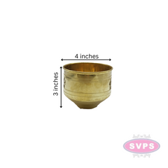 Brass Vattil Thiruman Sangu Chakram / 4 Inches Diameter