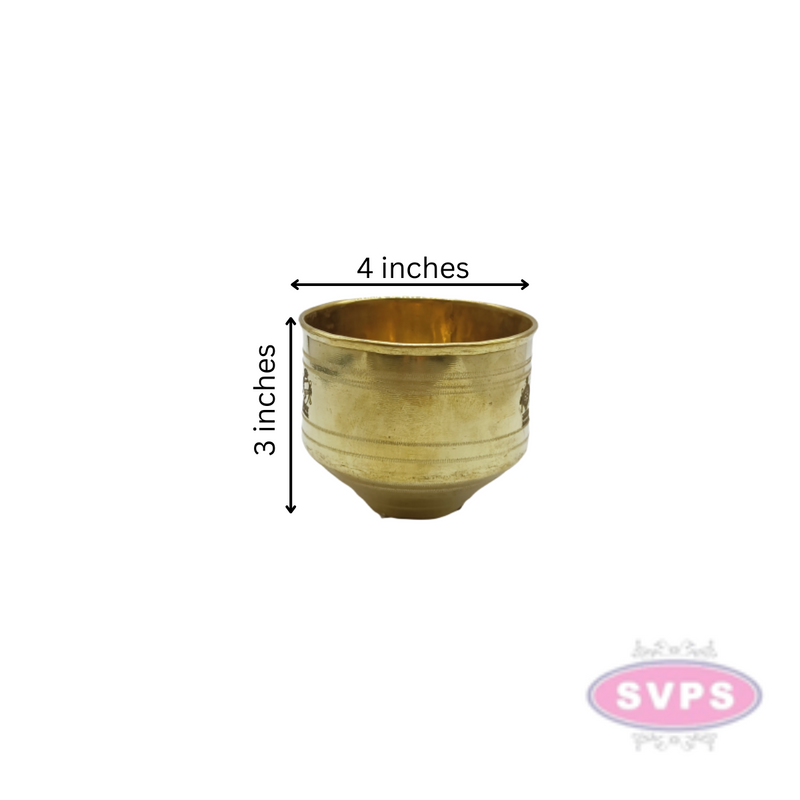 Brass Vattil Thiruman Sangu Chakram / 4 Inches Diameter