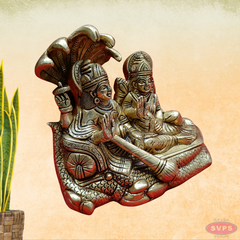 Brass Vishnu Lakshmi On Adisesha / Thiruparkadal
