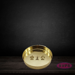 Brass round Puja Thali