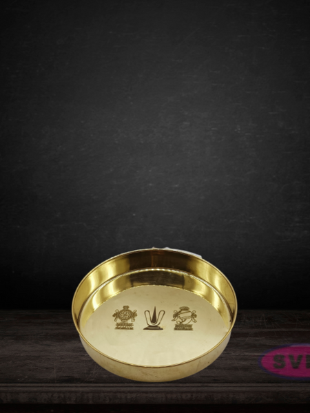 Brass round Puja Thali