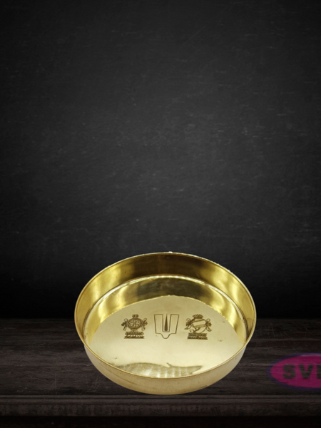Brass round Puja Thali
