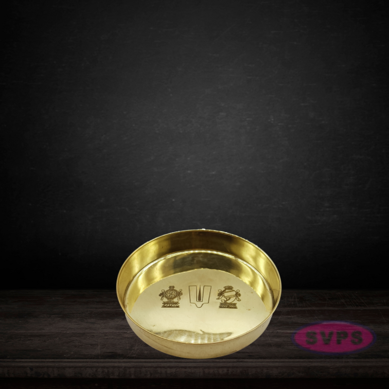 Brass round Puja Thali