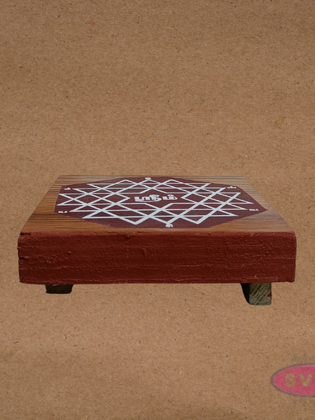 Auspicious Sri Chakra Wooden Peedam for Pooja & Idol Placement