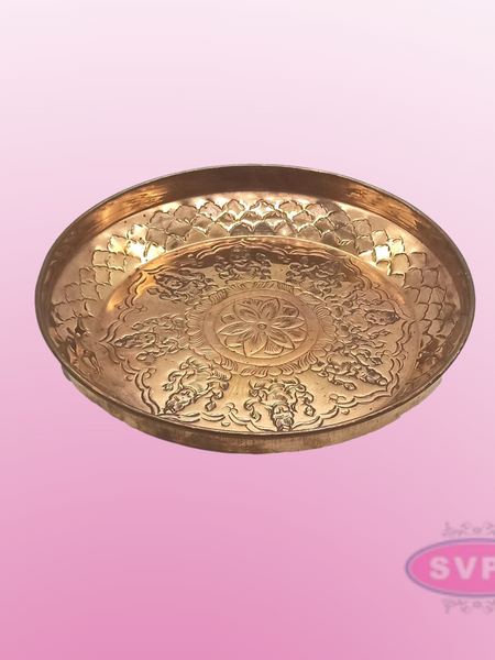 Copper Ashtalakshmi Puja Plate