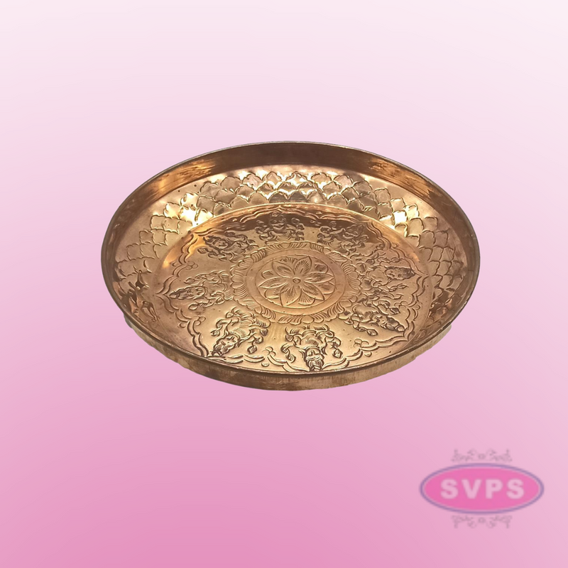 Copper Ashtalakshmi Puja Plate