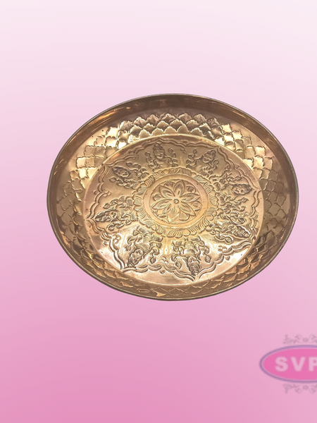 Copper Ashtalakshmi Puja Plate