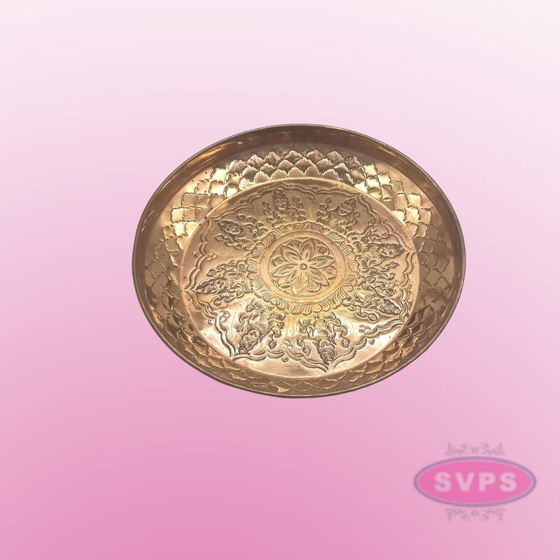 Copper Ashtalakshmi Puja Plate