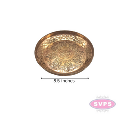 Copper Ashtalakshmi Puja Plate