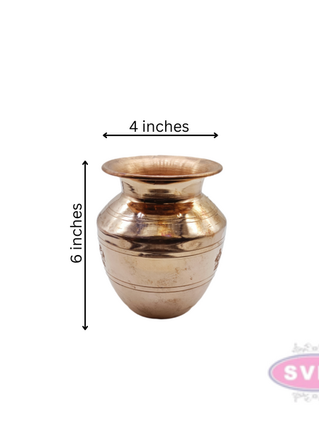 Copper Thiruman Iyengar Sombu / 4 Inches Diameter