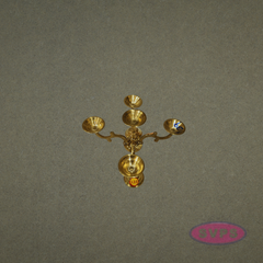 Brass Five-Face Aarti Lamp for Home Mandir & Temple Use